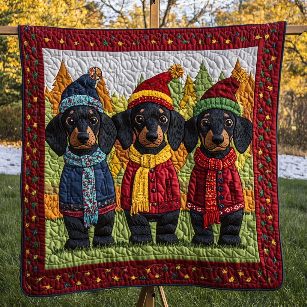 Winter Dachshund WJ1911025CL Quilt