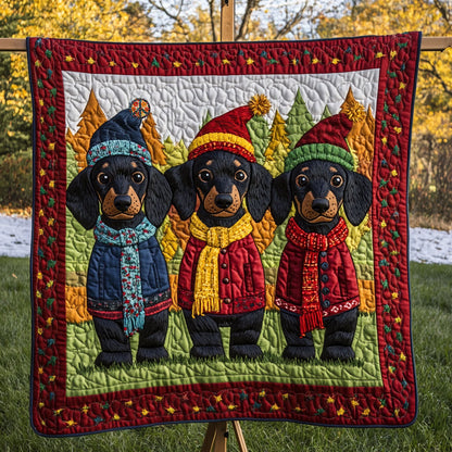 Winter Dachshund WJ1911025CL Quilt