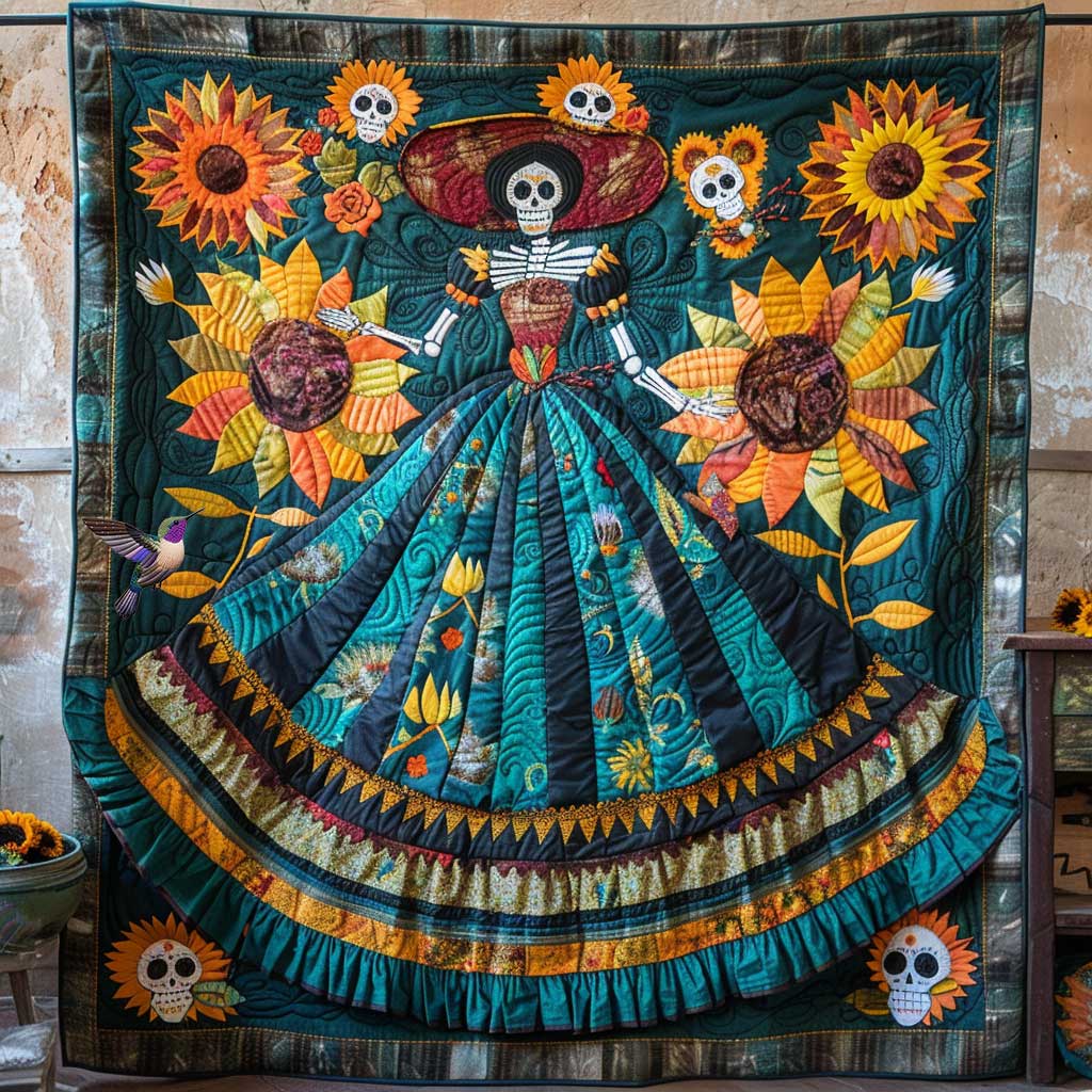 Day Of The Dead Elegance WN2810016CL Quilt