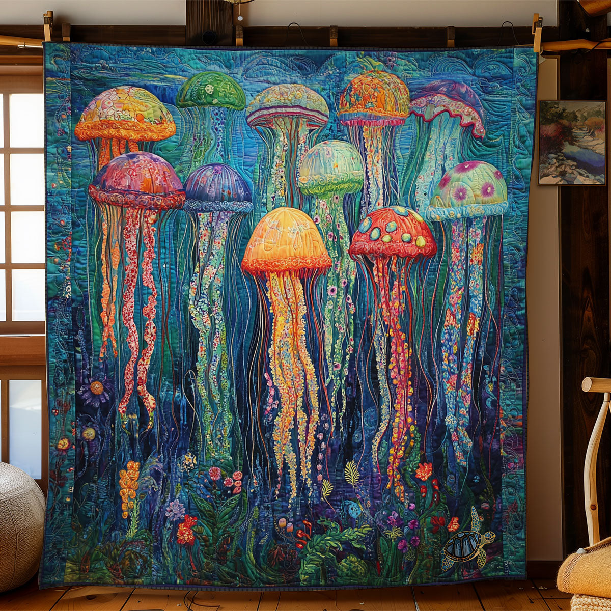 Rainbow Jellyfish WY1211027CL Quilt