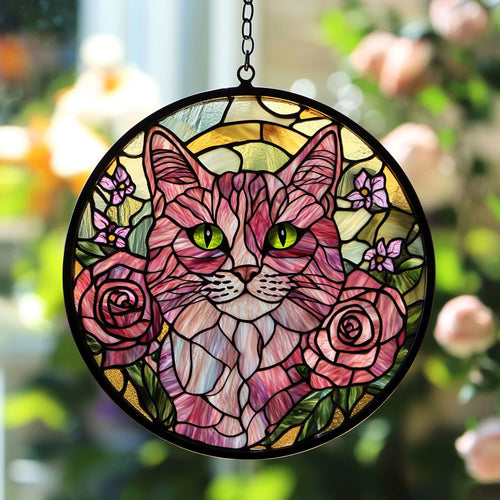 Pink Cat WT1403006CL Suncatcher