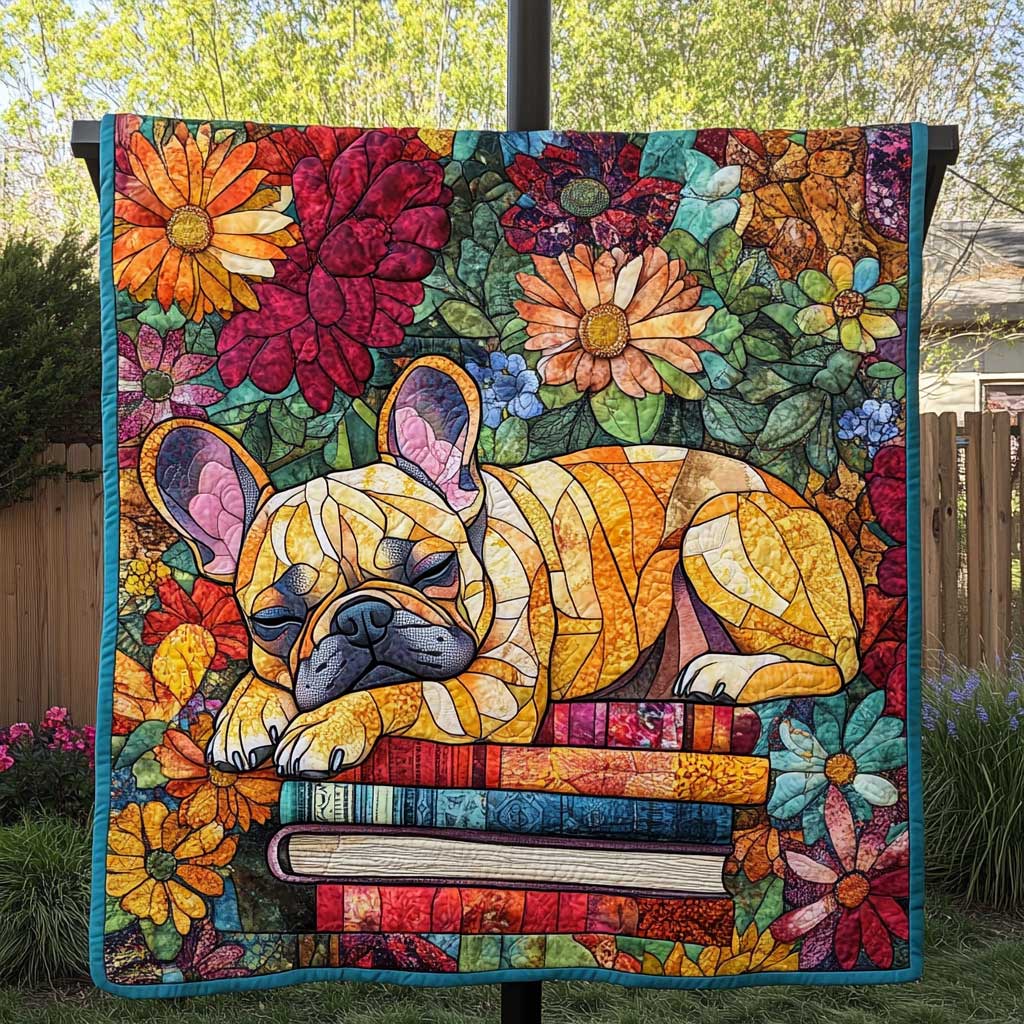 French Bulldog Book Dreams WN2709147CL Quilt