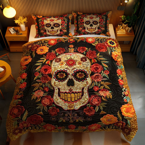 Floral Skull WN2110092CL Duvet Cover Set