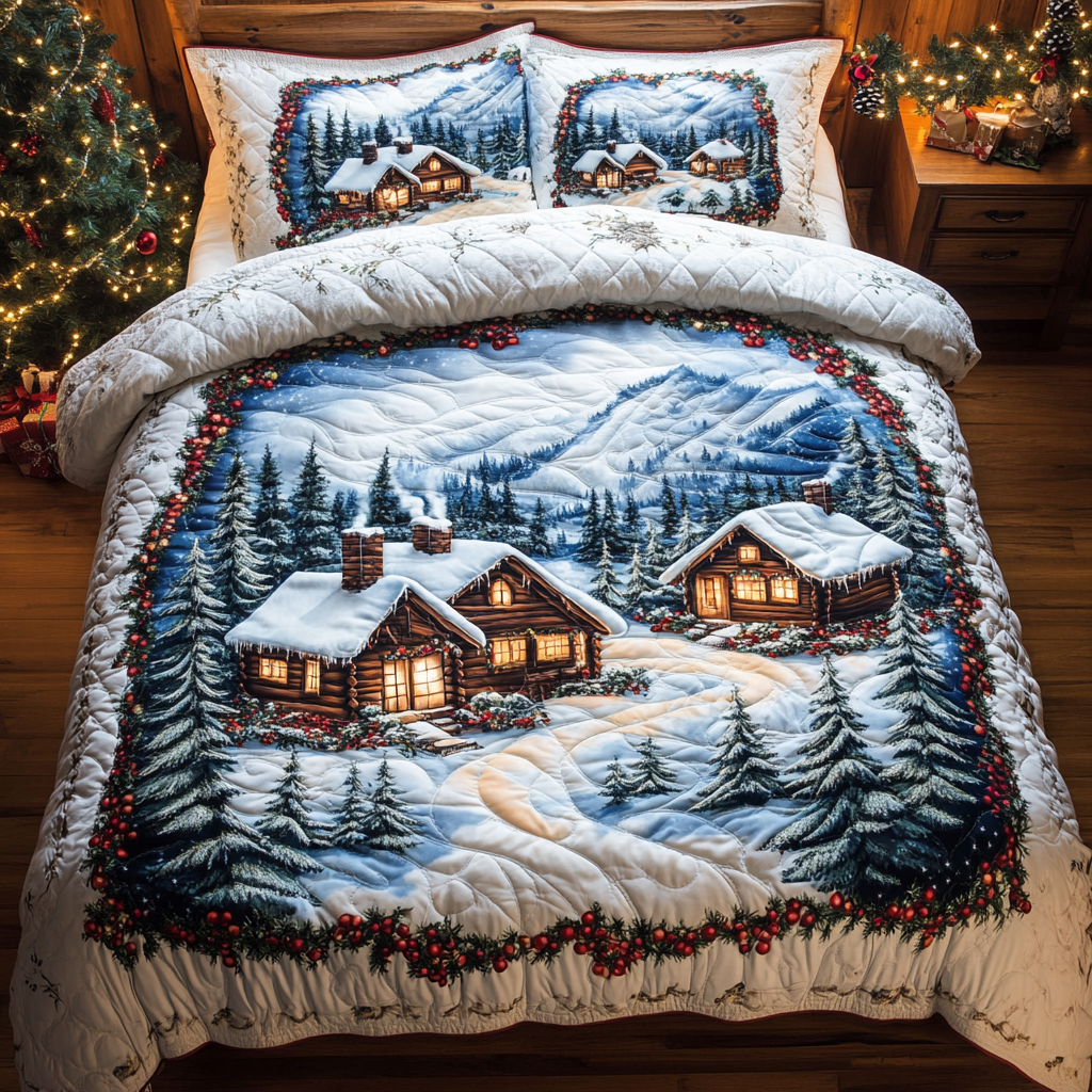 Snowlit Cabins YR0801001CL Duvet Cover Set