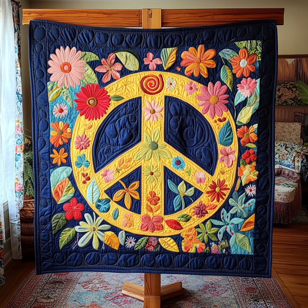 Hippie Peace WG1001016CL Quilt