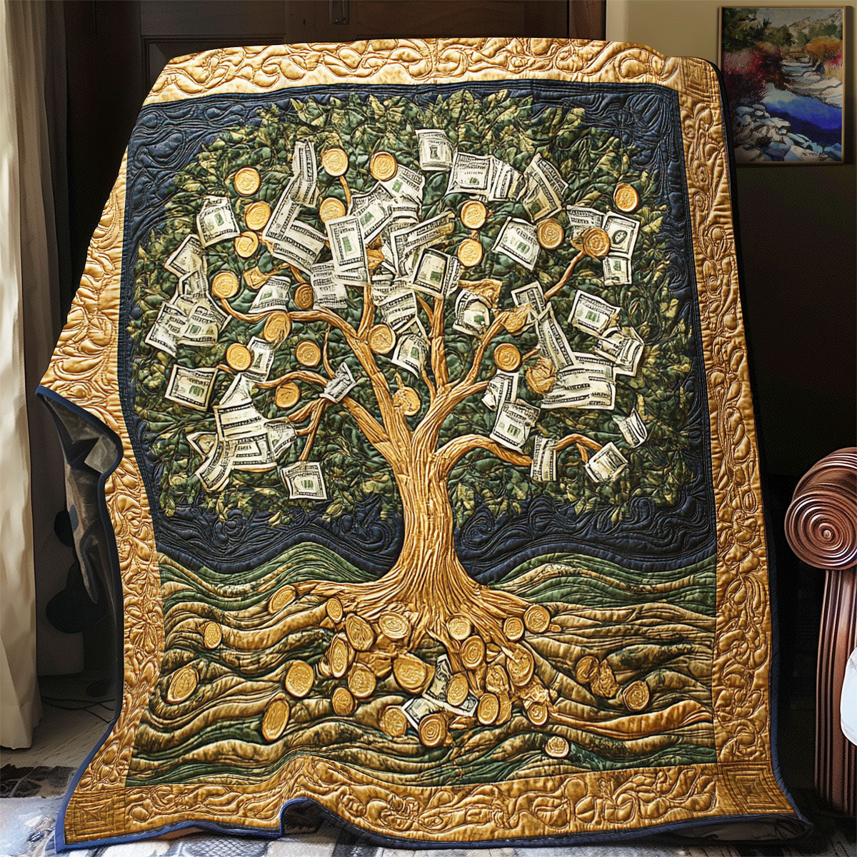 Money Tree Of Life WY2101061CL Quilt
