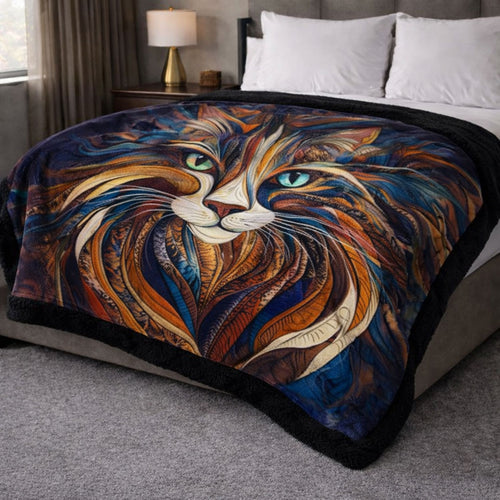Mystic Cat Soul KL1901004CL Faux Fur Throw Blanket