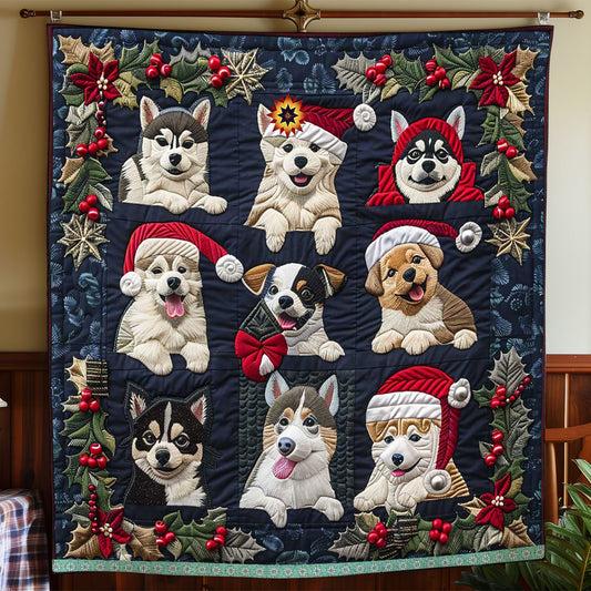 Christmas Gift Cute Husky WP1210003CL Quilt