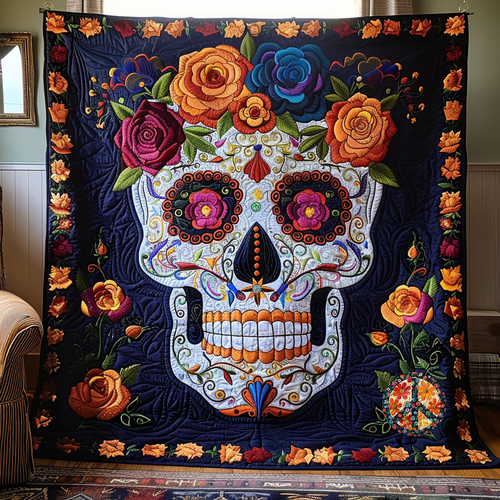 Roses Skulls WG1103013CL Quilt