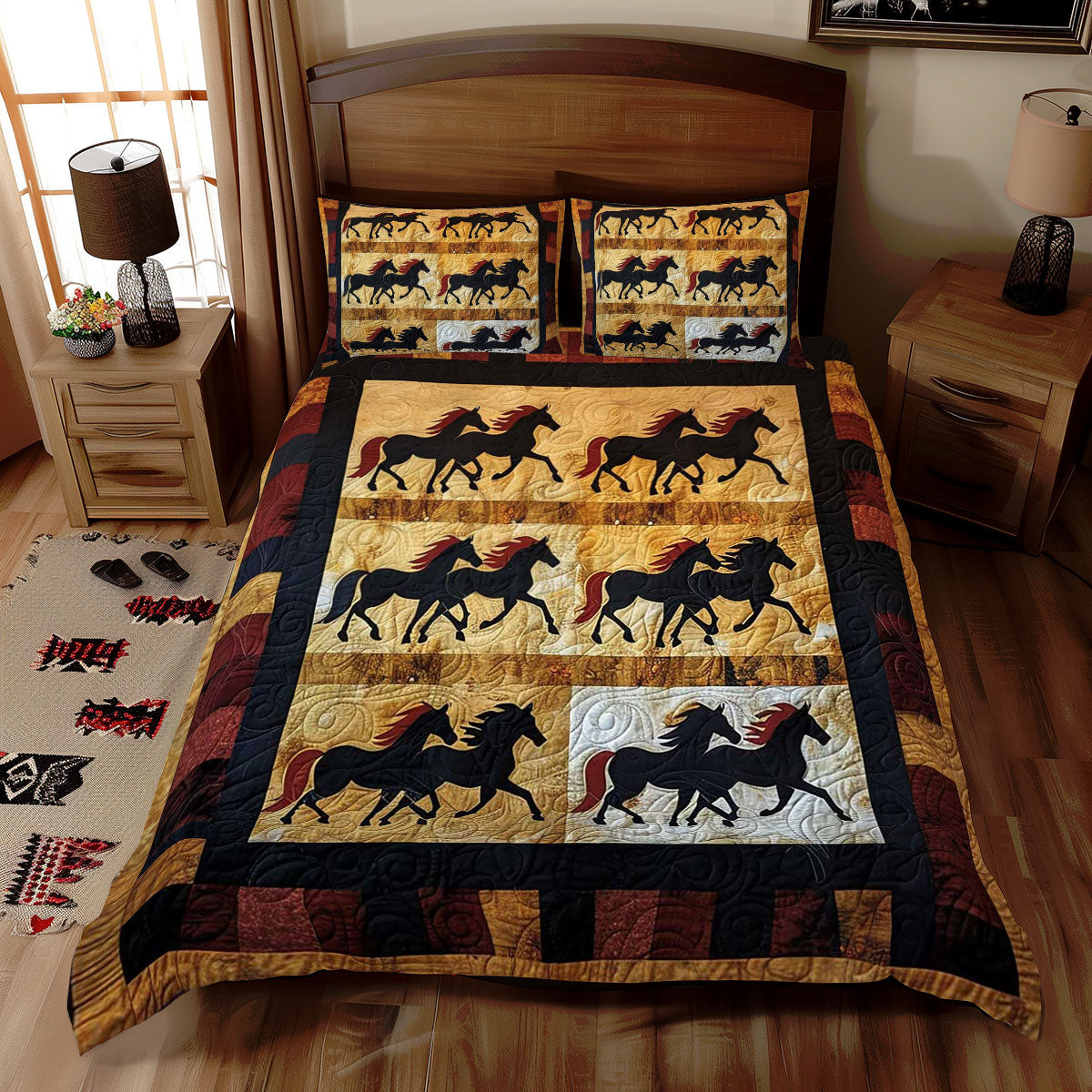 Horse Native American WJ1909030CL Duvet Cover Set