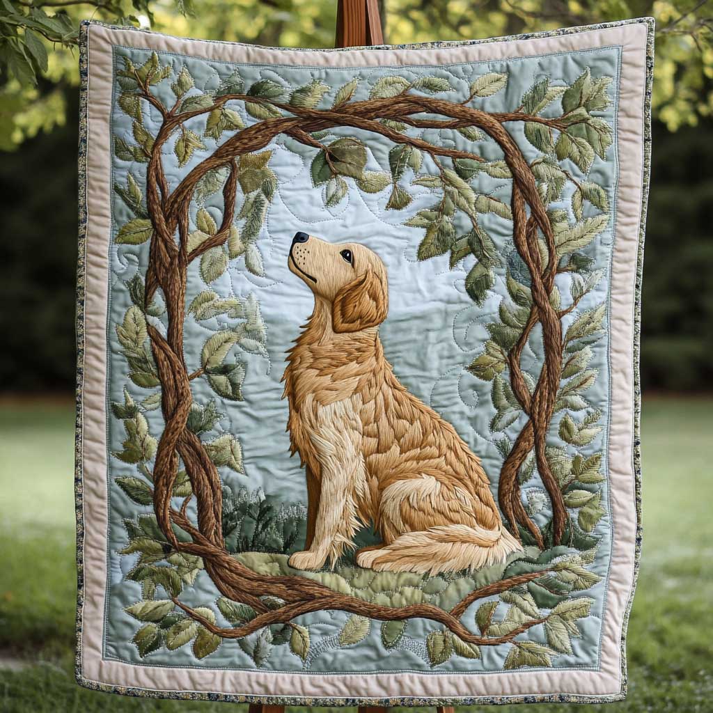 Golden Retriever Dream WP1809004CL Quilt