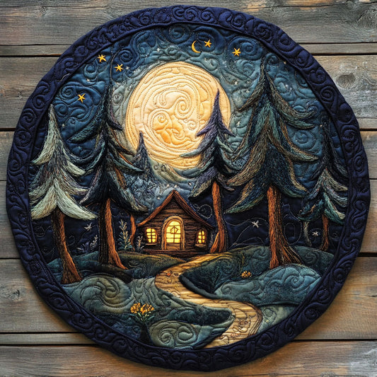 Moonlit Path CP3004006CL Quilted Round Mat