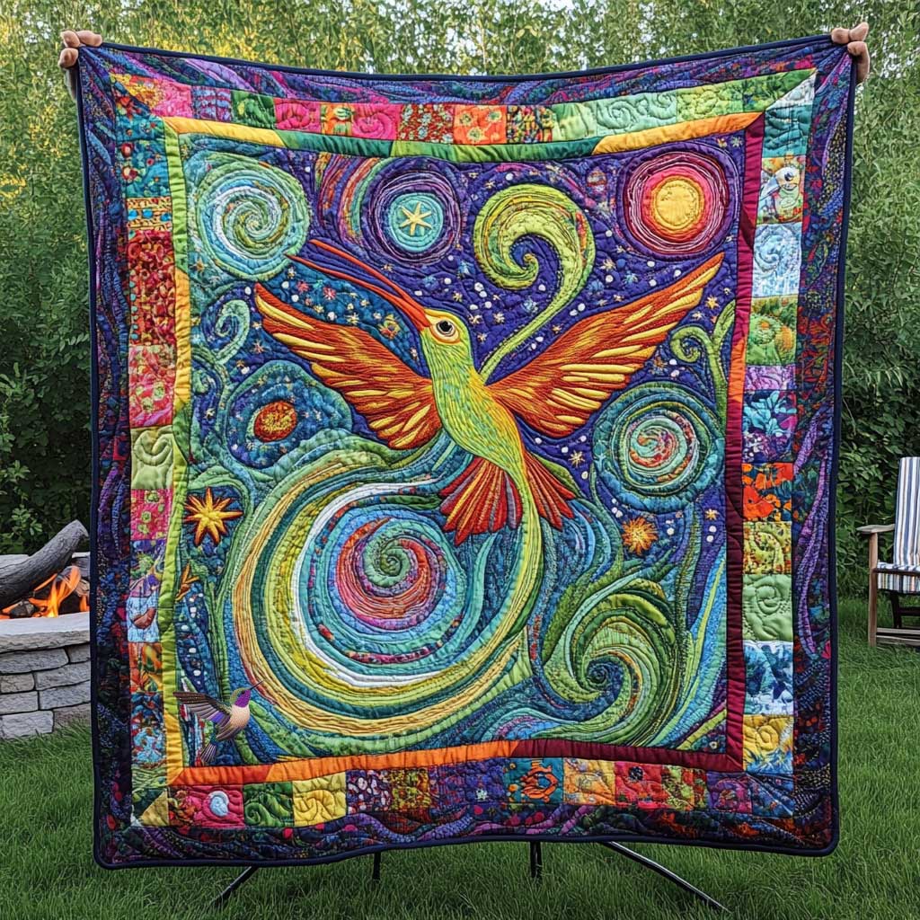 Mysterious Hummingbird Glow WN0810014CL Quilt