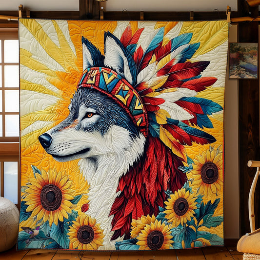 Native American Wolf WY0911021CL Quilt