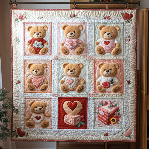 Love Letter Teddy Bear WJ1812014CL Quilt