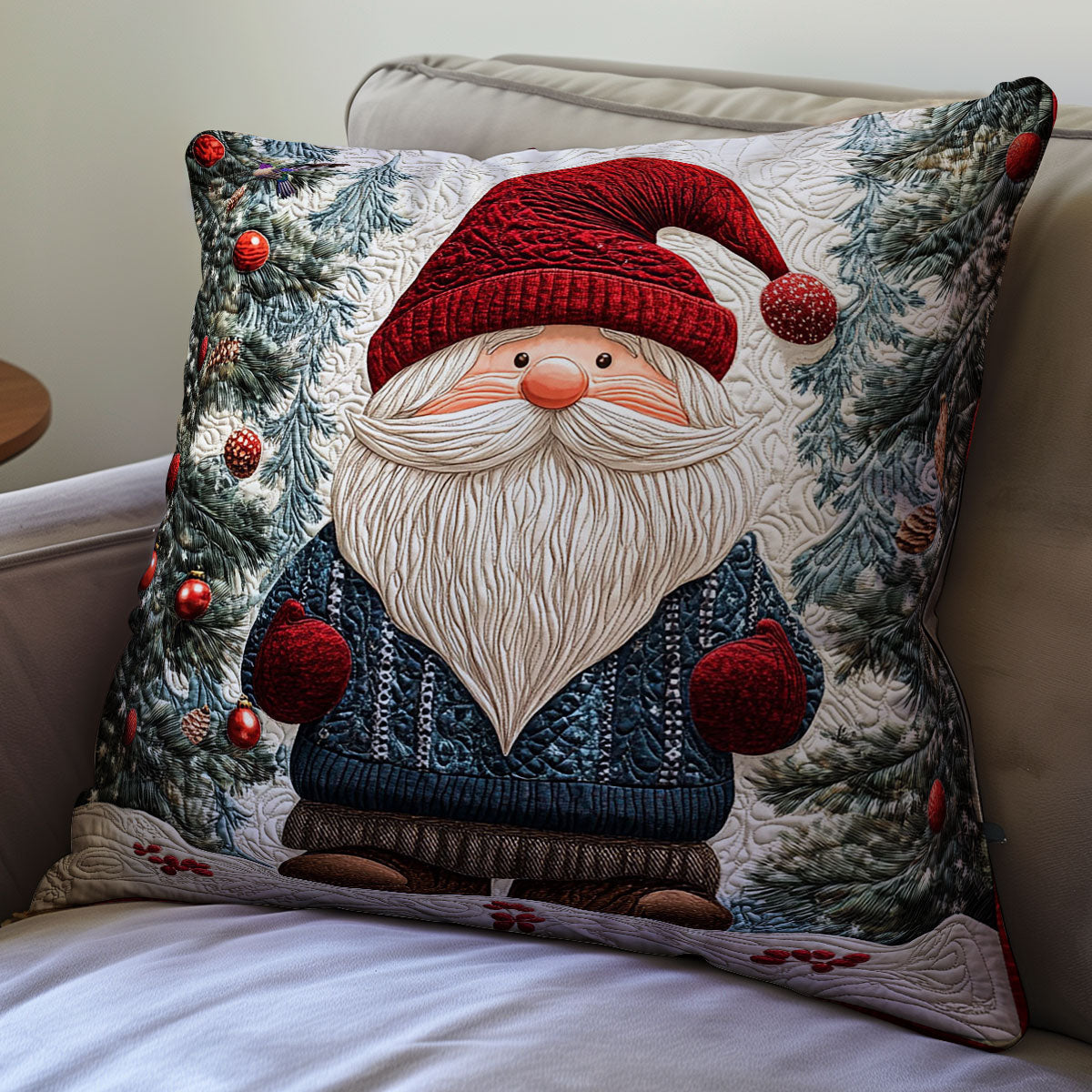 Christmas Gnome WY1012093CL Quilt Pillow Case