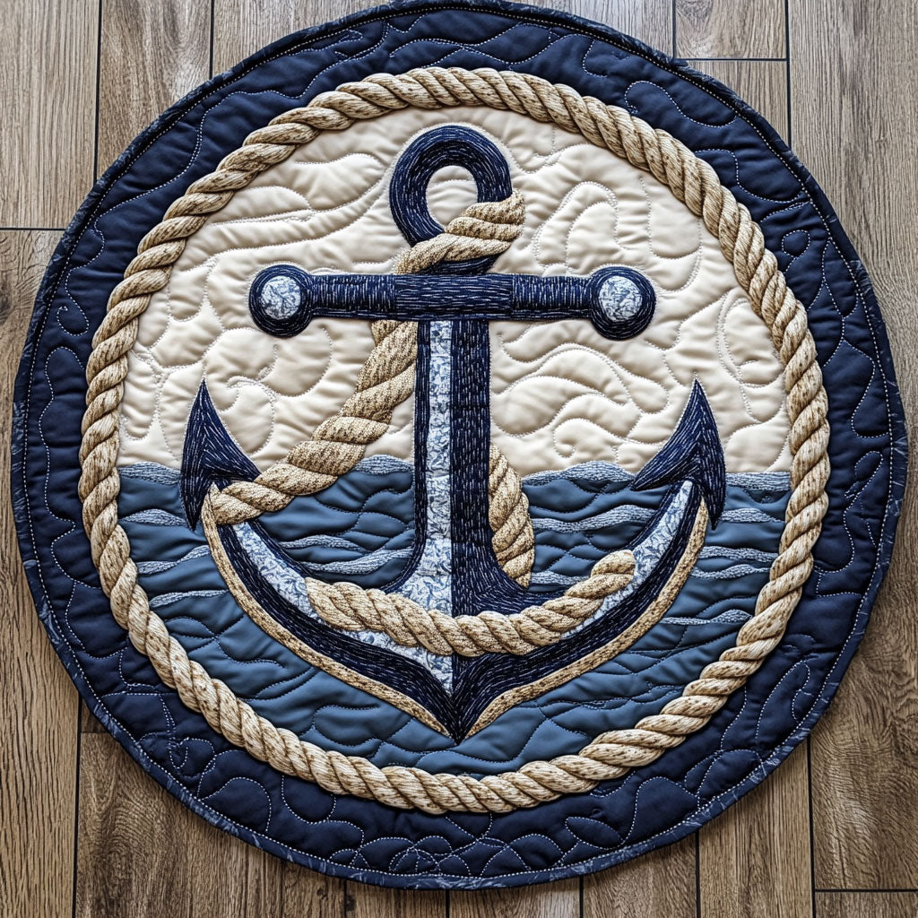 Sailor’s Knot CP1205033CL Quilted Round Mat