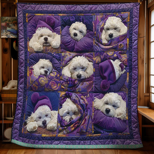 Bichon Frise Lazy WN1209066CL Quilt