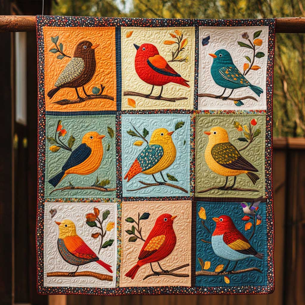 Colorful Bird WJ0710010CL Quilt