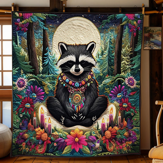 Meditation Raccoon WY1612018CL Quilt