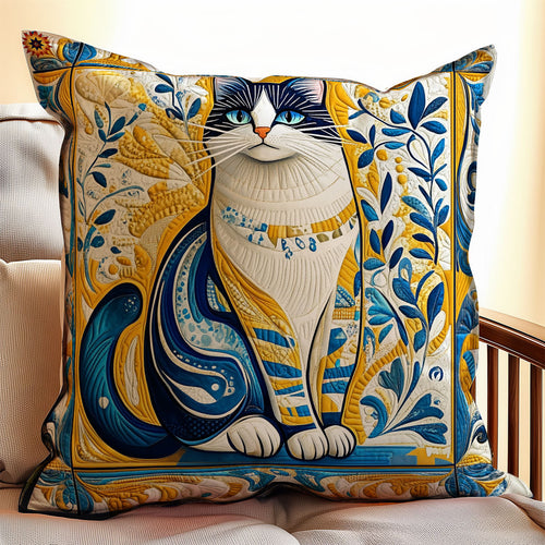 Abstract Cat WY1211052CL Quilt Pillow Case