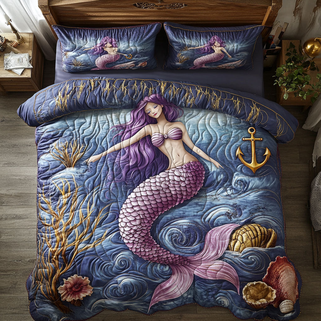 Mermaid In Mystic Ocean WY1202042CL Duvet Cover Set