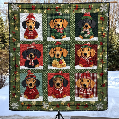 Dachshund And Ugly Sweaters XR2609019CL Quilt