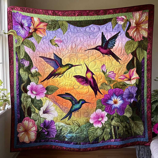 Hummingbird Celestial Flowers WN2809019CL Quilt