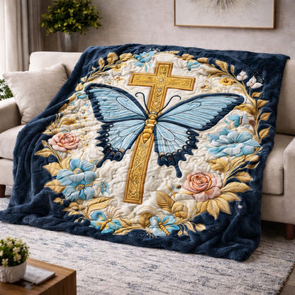Holy Butterfly QA2601007CL Faux Fur Throw Blanket