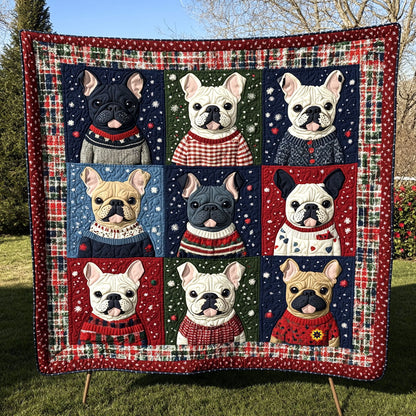 Winter French Bulldog WJ0111020CL Quilt