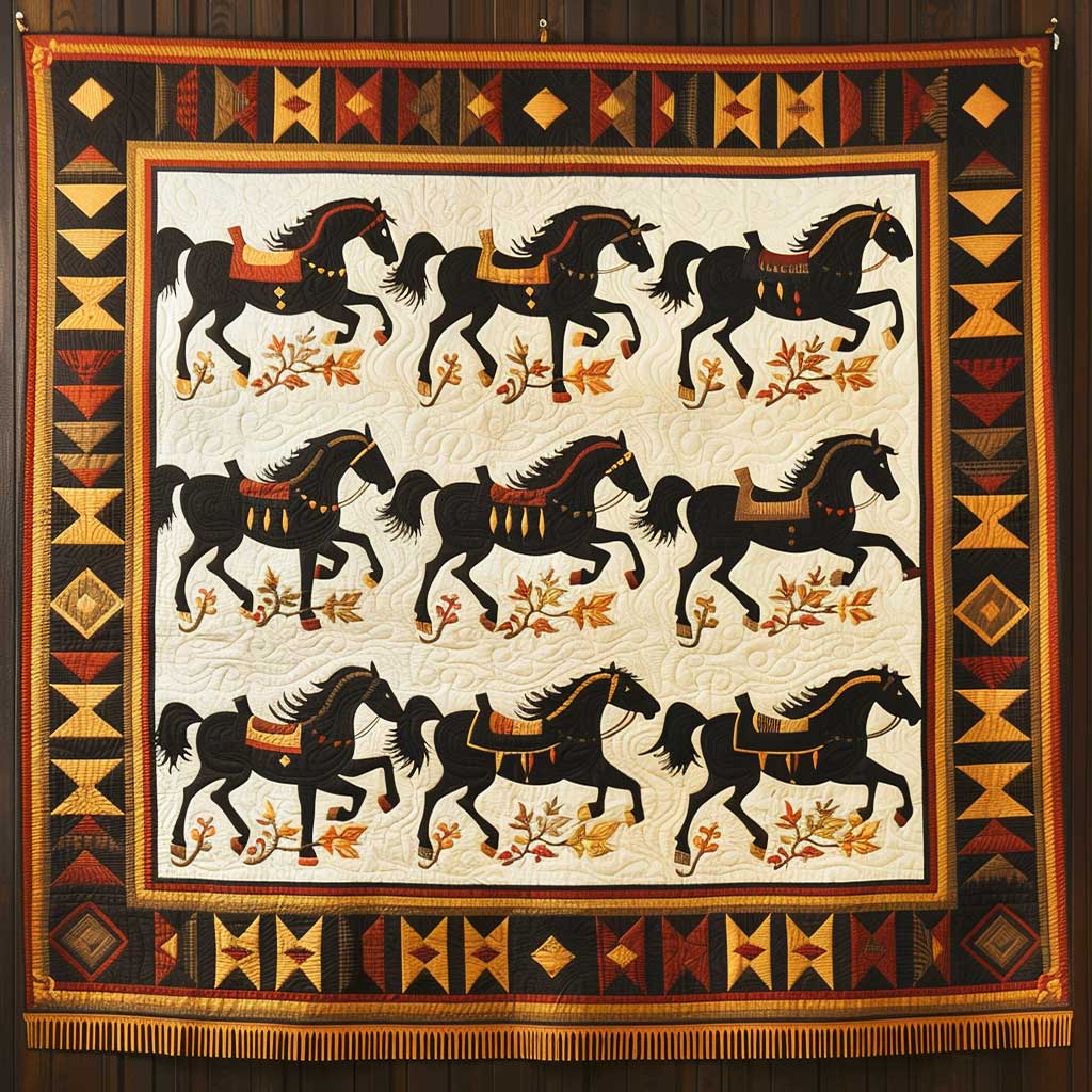 Horse Native American WJ2009015CL Quilt