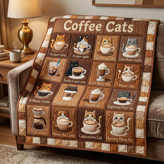 Coffee Cats XR0604008CL Quilt