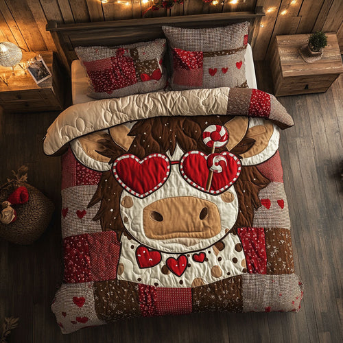 Highland Cow Valentine WX0901082CL Duvet Cover Set