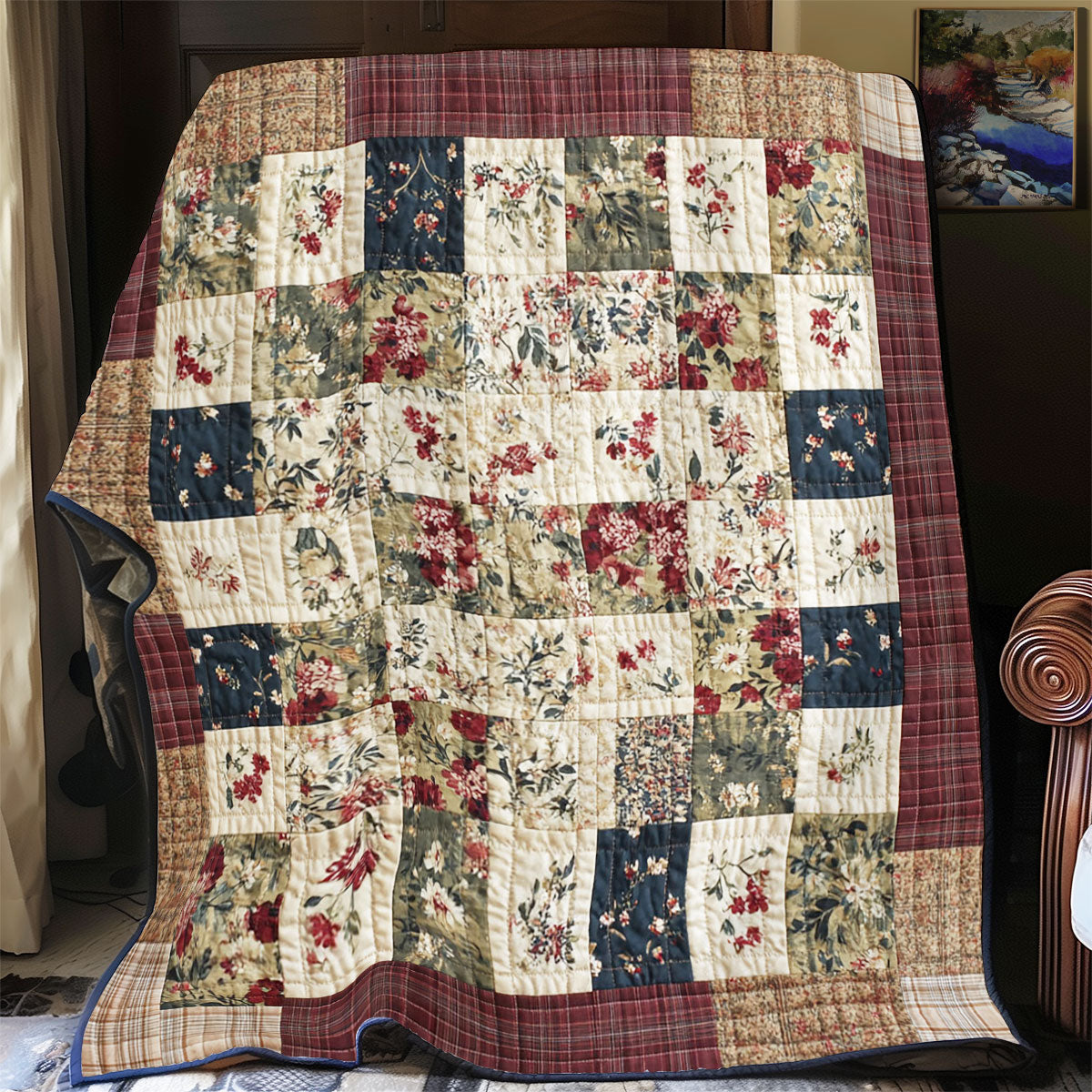 Flowers WY1302017CL Quilt