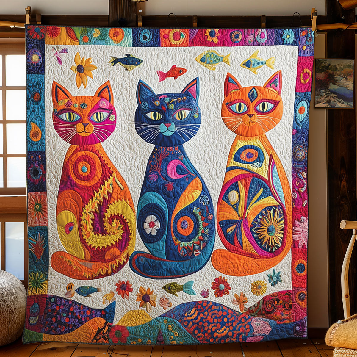 Meow Mosaic WJ0601008CL Quilt