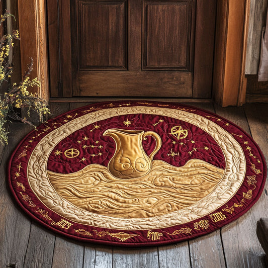 Ecliptic Waters CP1707048CL Quilted Round Mat