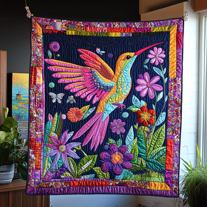 Purple Hummingbird Dance WN2409056CL Quilt