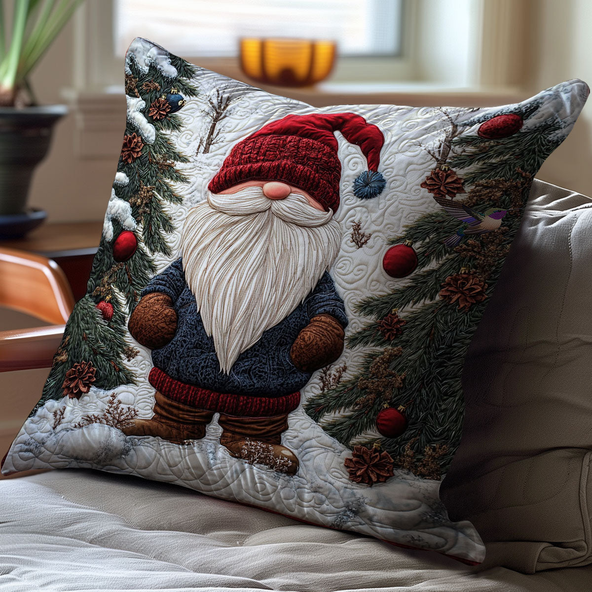 Winter Gnome WY1412021CL Quilt Pillow Case