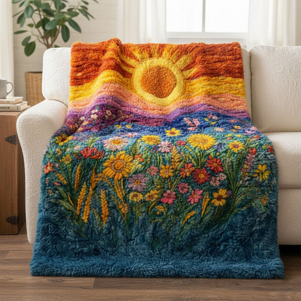 Sunrise And Wildflower WJ1401002CL Faux Fur Throw Blanket