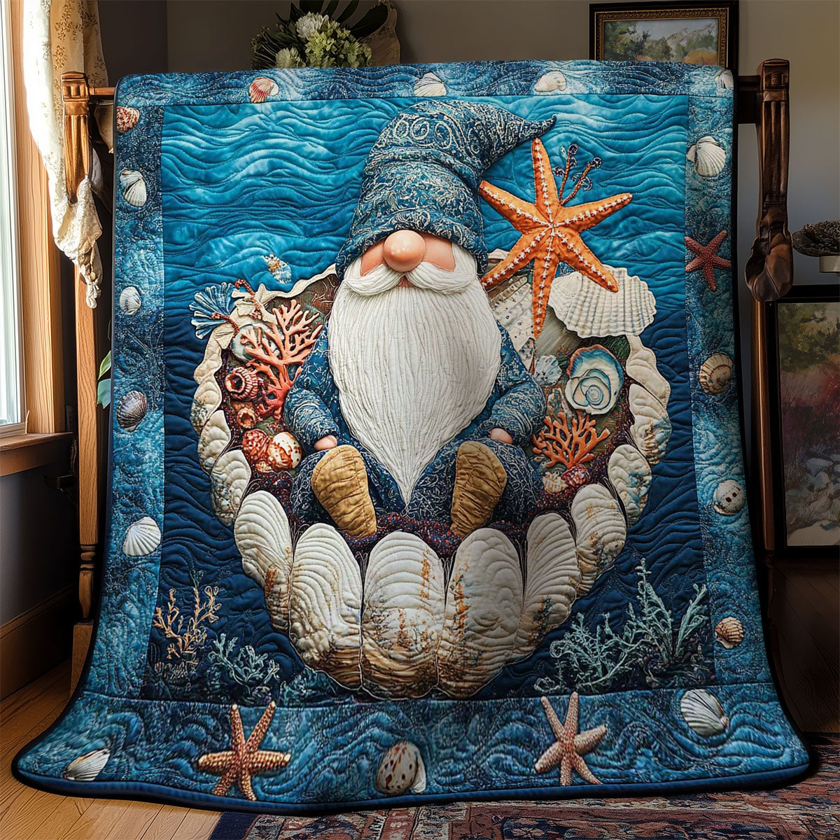 Ocean's Cradle Gnome WN0901030CL Quilt