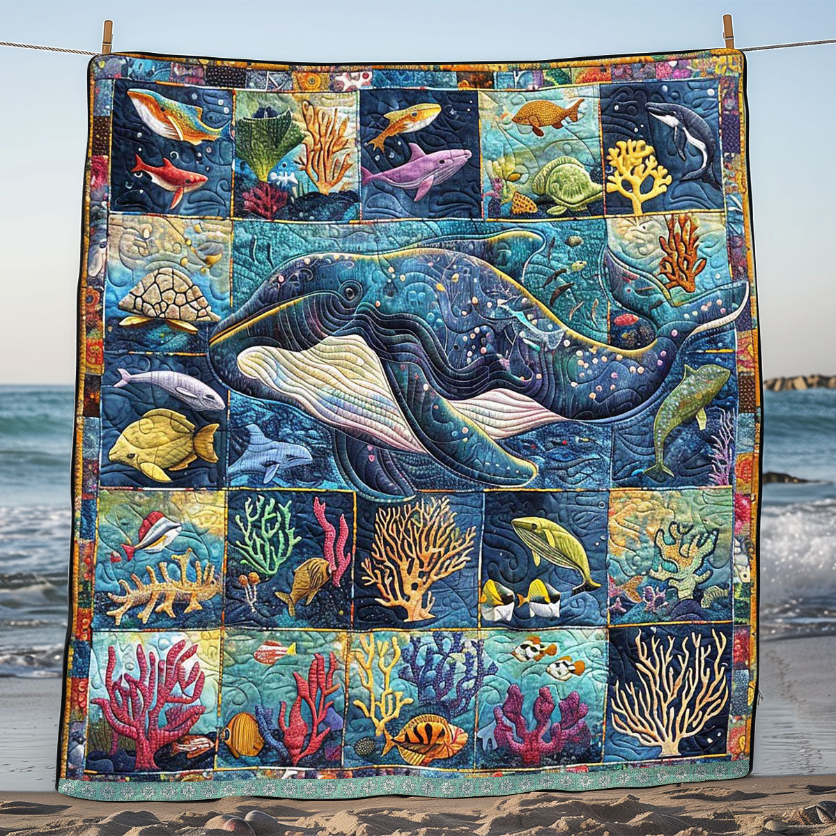Whale Habitat WP0409056CL Quilt