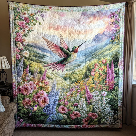 Hummingbird Purple Light  WU0611036CL Quilt