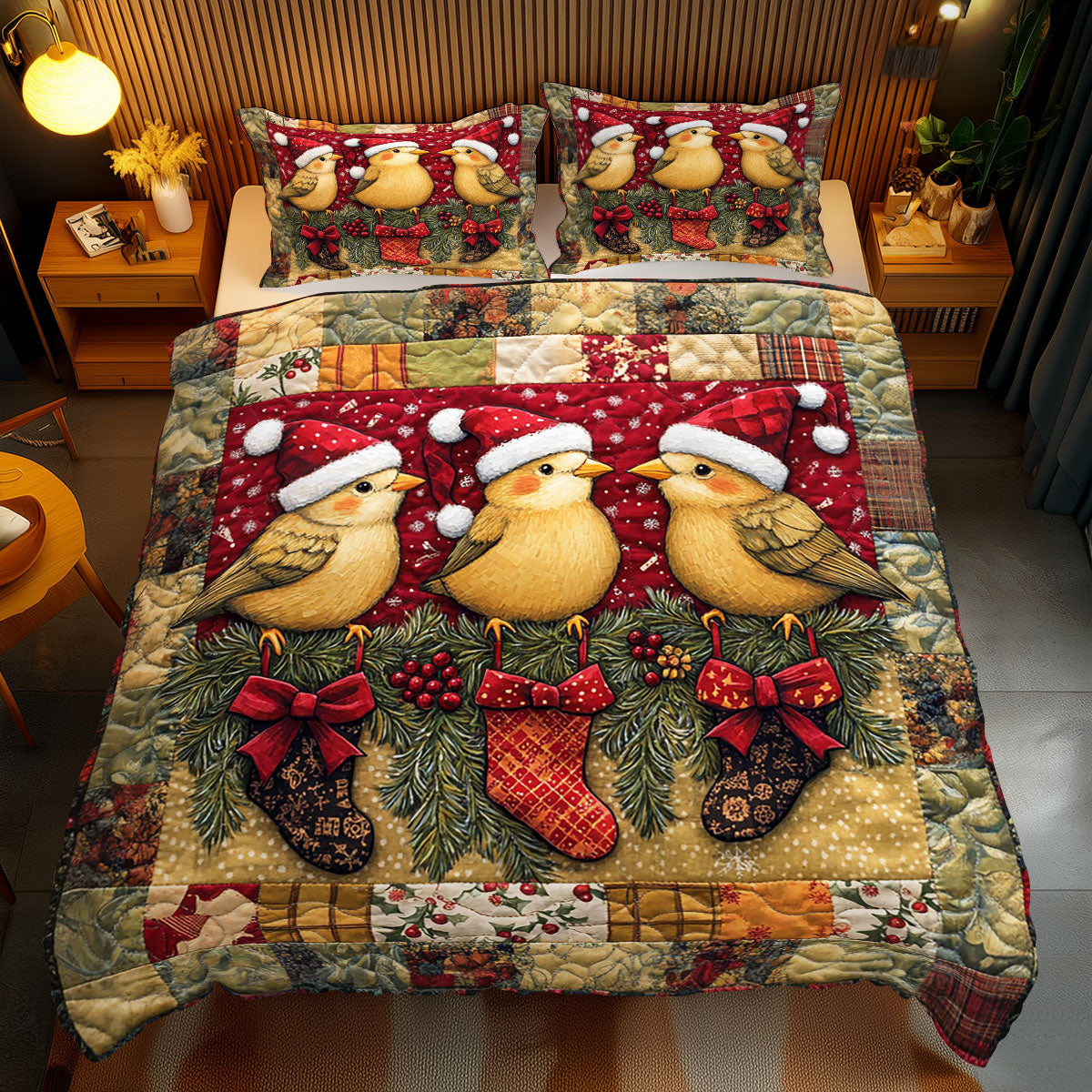 Christmas Bird WJ1510025CL Duvet Cover Set