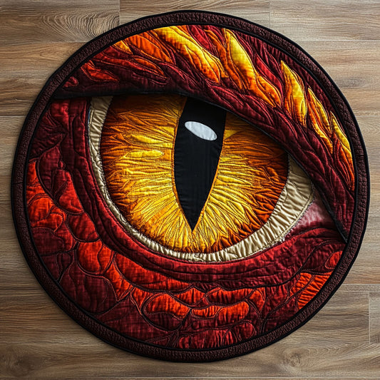 Dragon Gaze CP1305006CL Quilted Round Mat