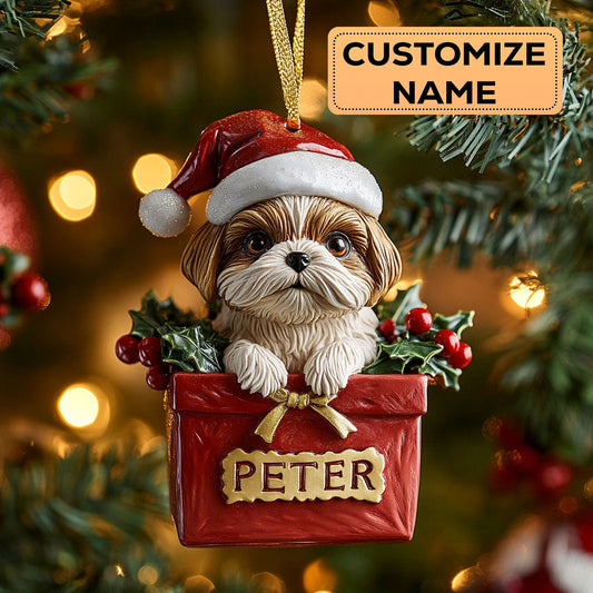 Shih Tzu Love CW2411045CL Personalized Christmas Ornament