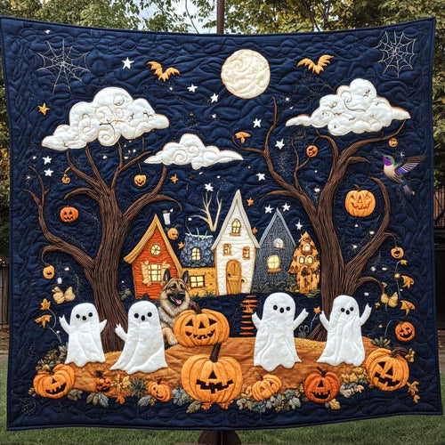 Dog's Pumpkin Escape WN0210057CL Quilt