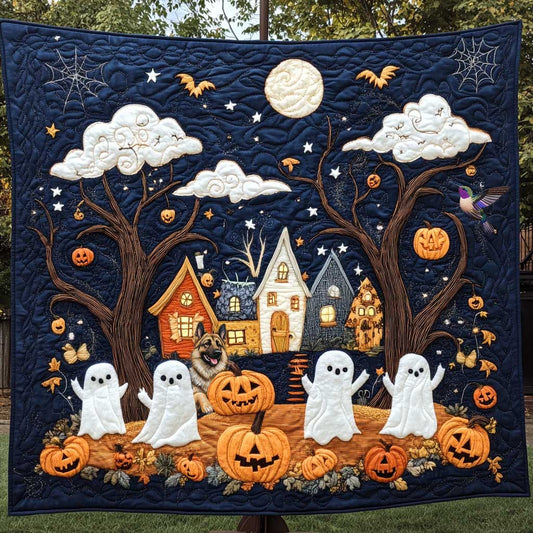 Dog's Pumpkin Escape WN0210057CL Quilt