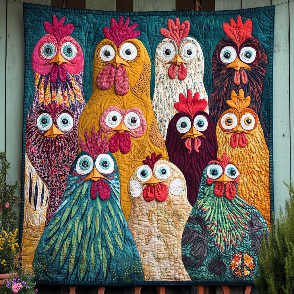 Chicken Friends WN1411012CL Quilt