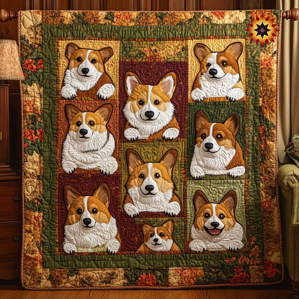 Comfy Corgi Moments WN0411064CL Quilt