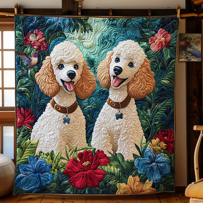 Couple Dog Flower WY0312020CL Quilt
